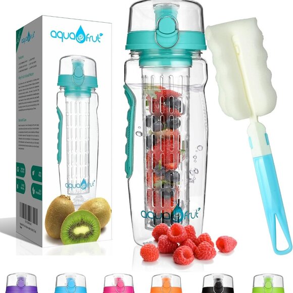 aquaFrut 32 OZ Fruit Infuser Water Bottle BPA-Free Fruit Infusion Sports Bottle - Picture 1 of 7
